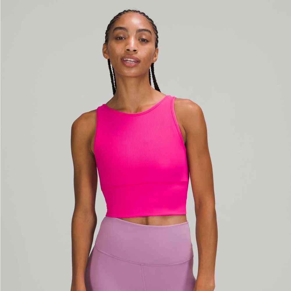 Lululemon Power Pivot Rib Tank Sonic Pink 10